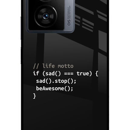 Life Motto Code iQOO Z7 5G Metal Case Back Cover by Casekaro