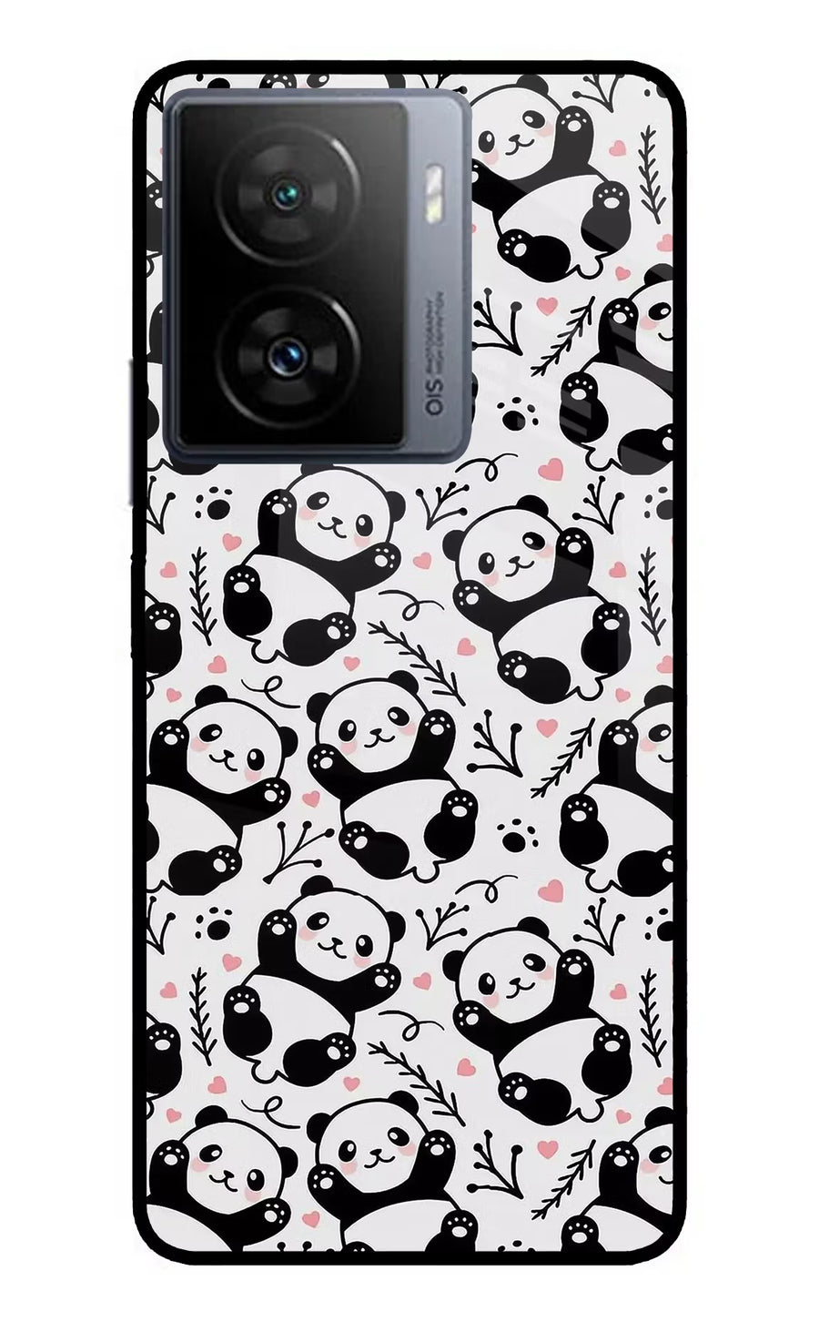 Cute Panda iQOO Z7 5G Back Cover, Metal case