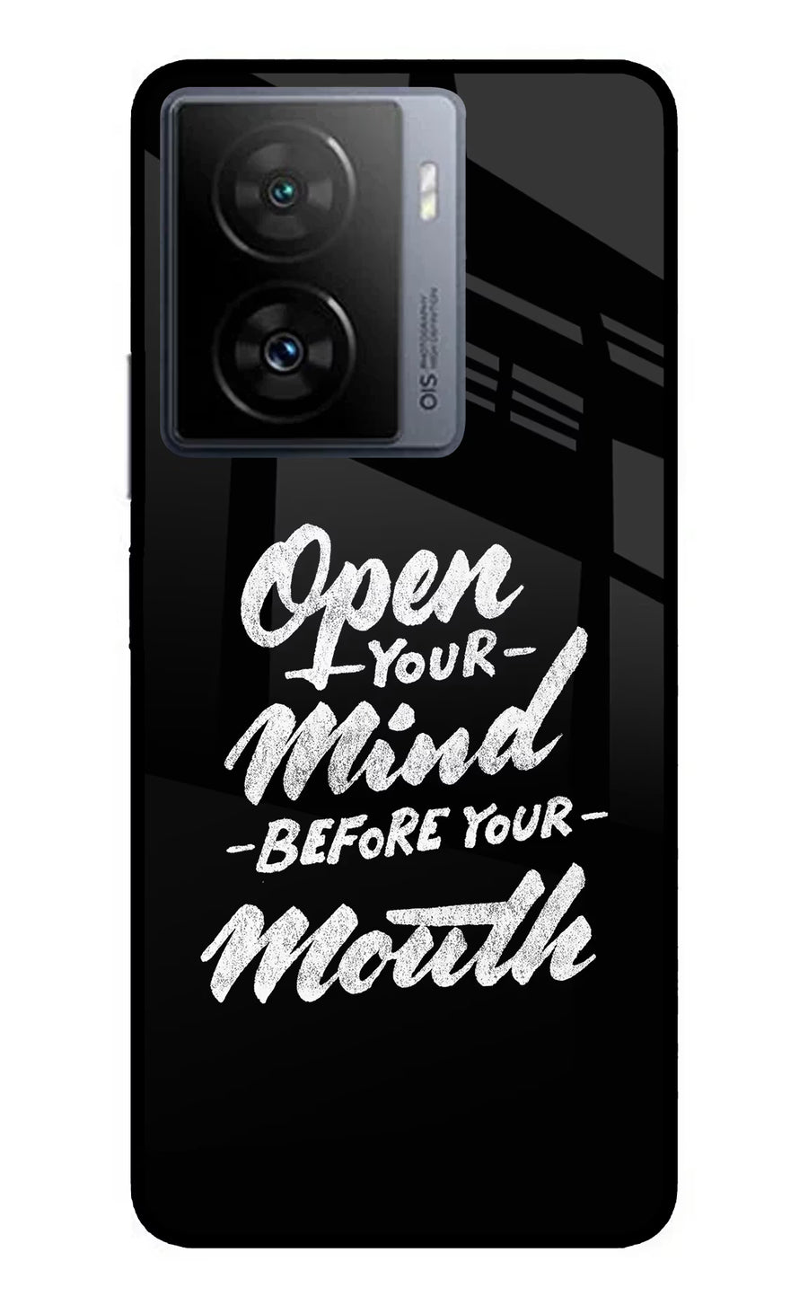 Open Your Mind Before Your Mouth iQOO Z7 5G Back Cover, Metal case
