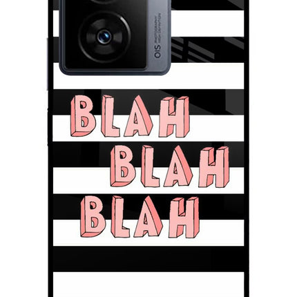 Blah Blah Blah iQOO Z7 5G Metal Case Back Cover by Casekaro