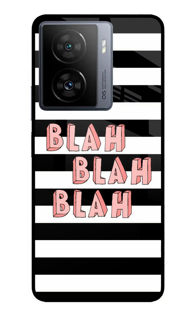 Blah Blah Blah iQOO Z7 5G Metal Case Back Cover by Casekaro