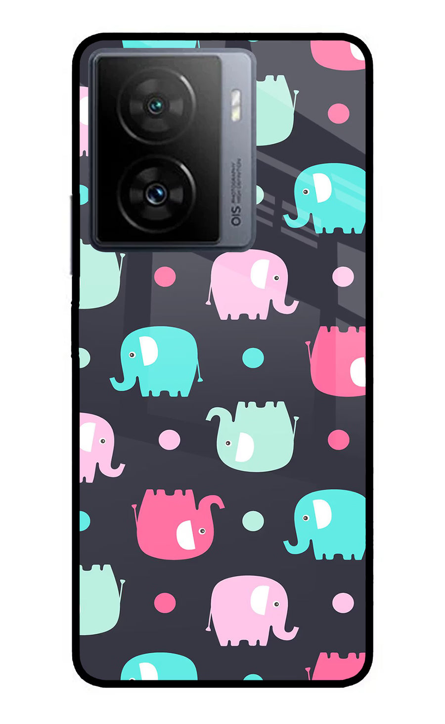 Elephants iQOO Z7 5G Back Cover, Metal case