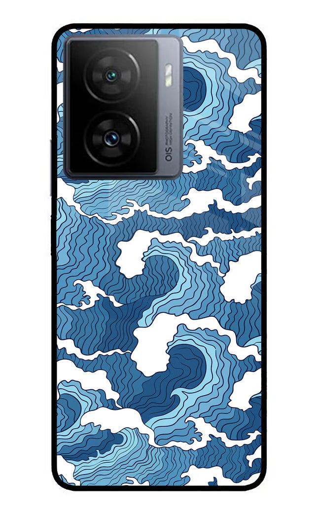 Blue Waves iQOO Z7 5G Metal Case Back Cover by Casekaro
