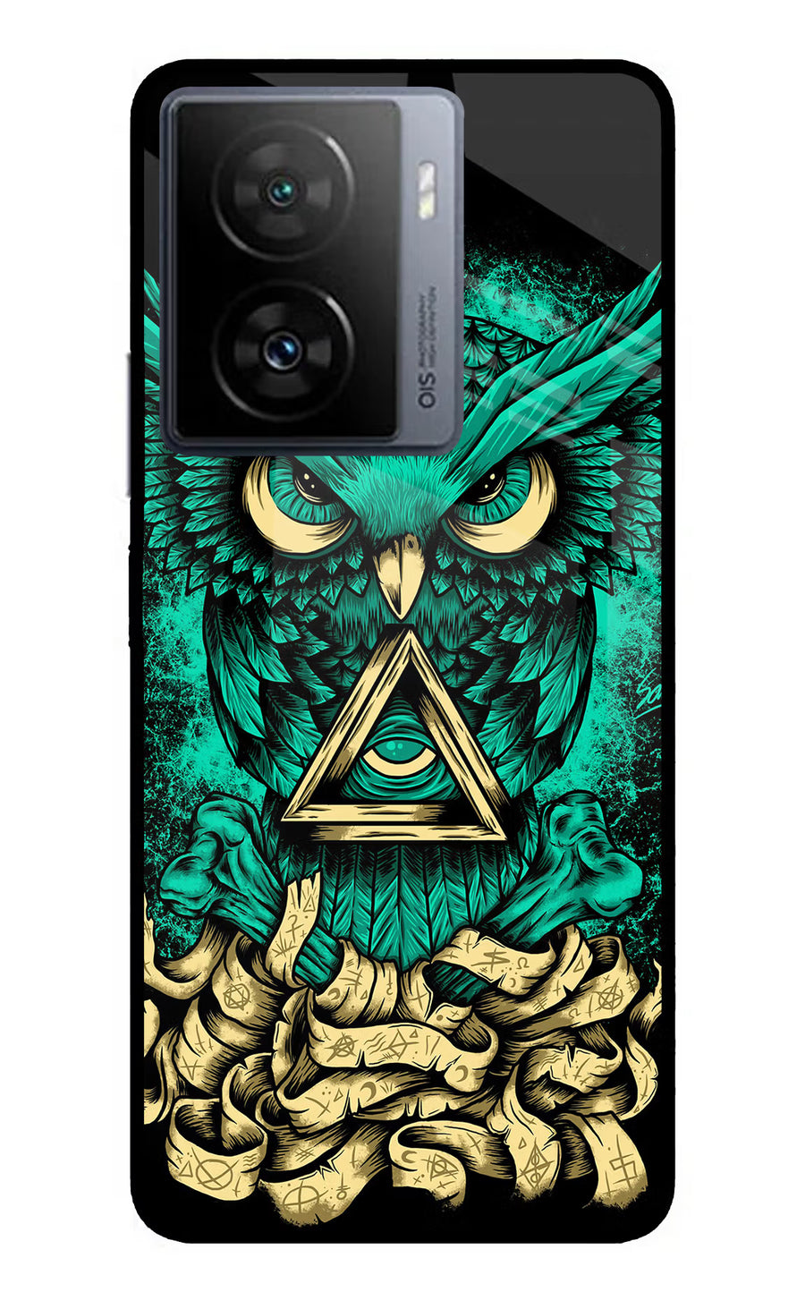 Green Owl iQOO Z7 5G Back Cover, Metal case