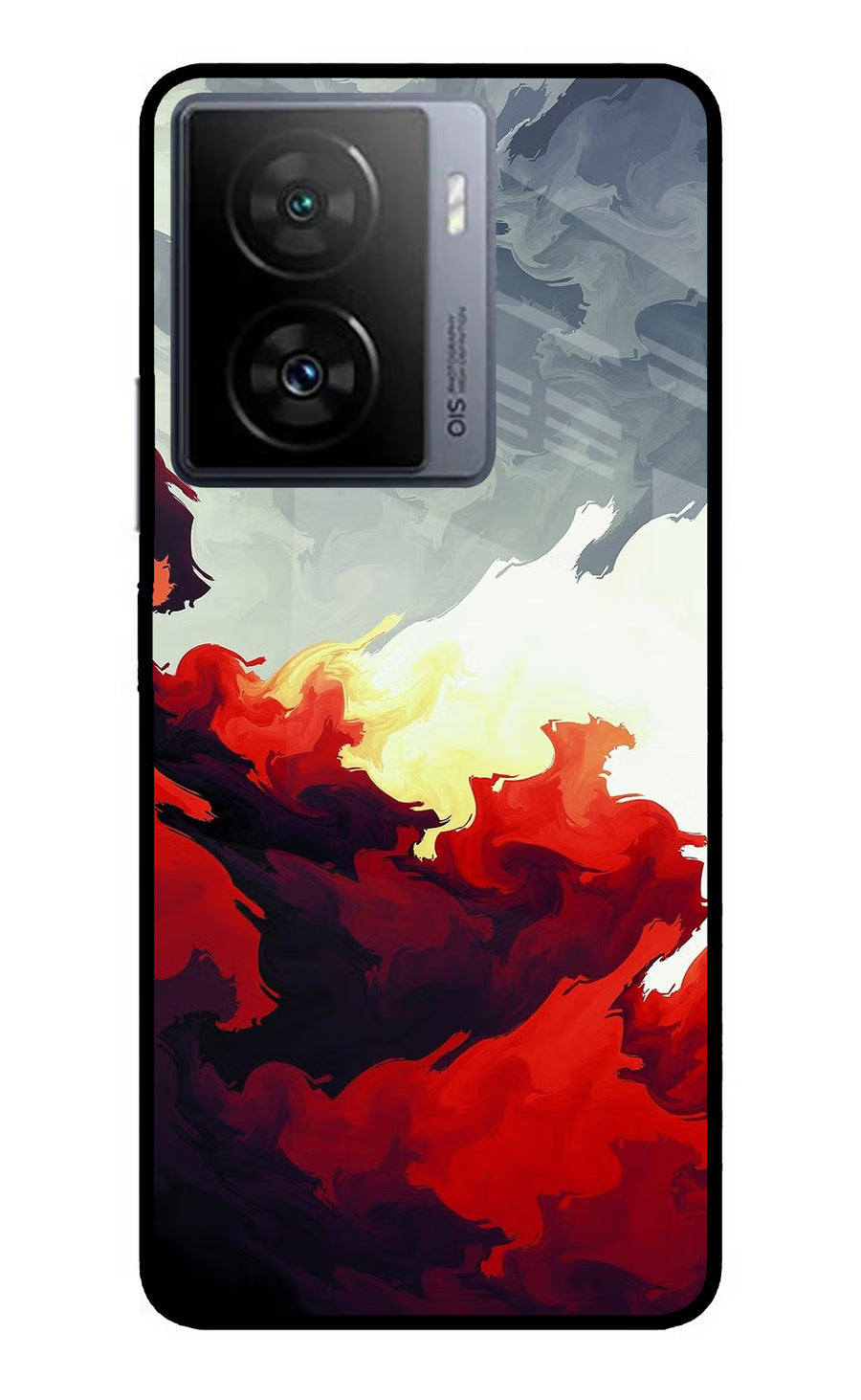 Fire Cloud iQOO Z7 5G Back Cover, Metal case