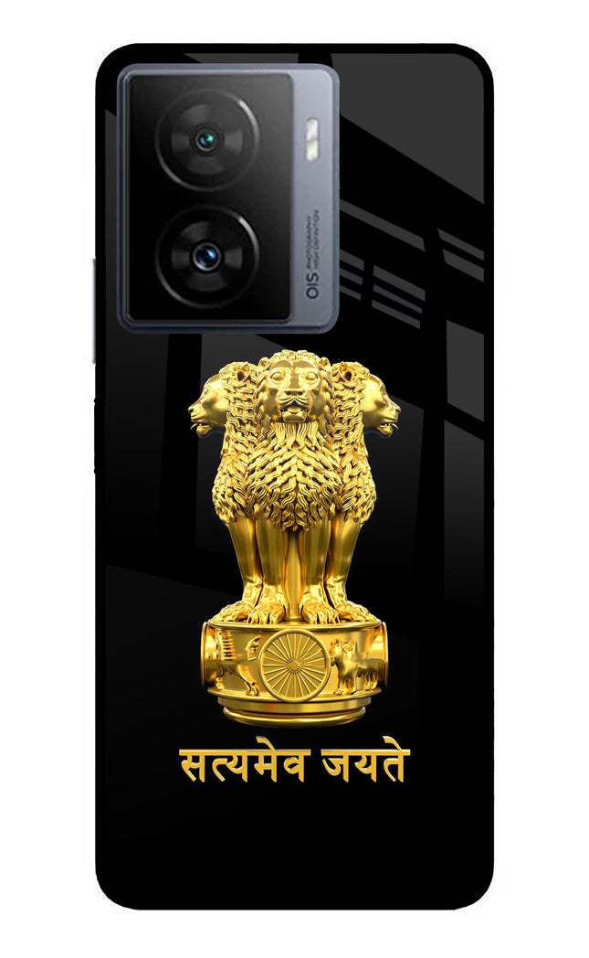 Satyamev Jayate Golden iQOO Z7 5G Metal Case Back Cover by Casekaro