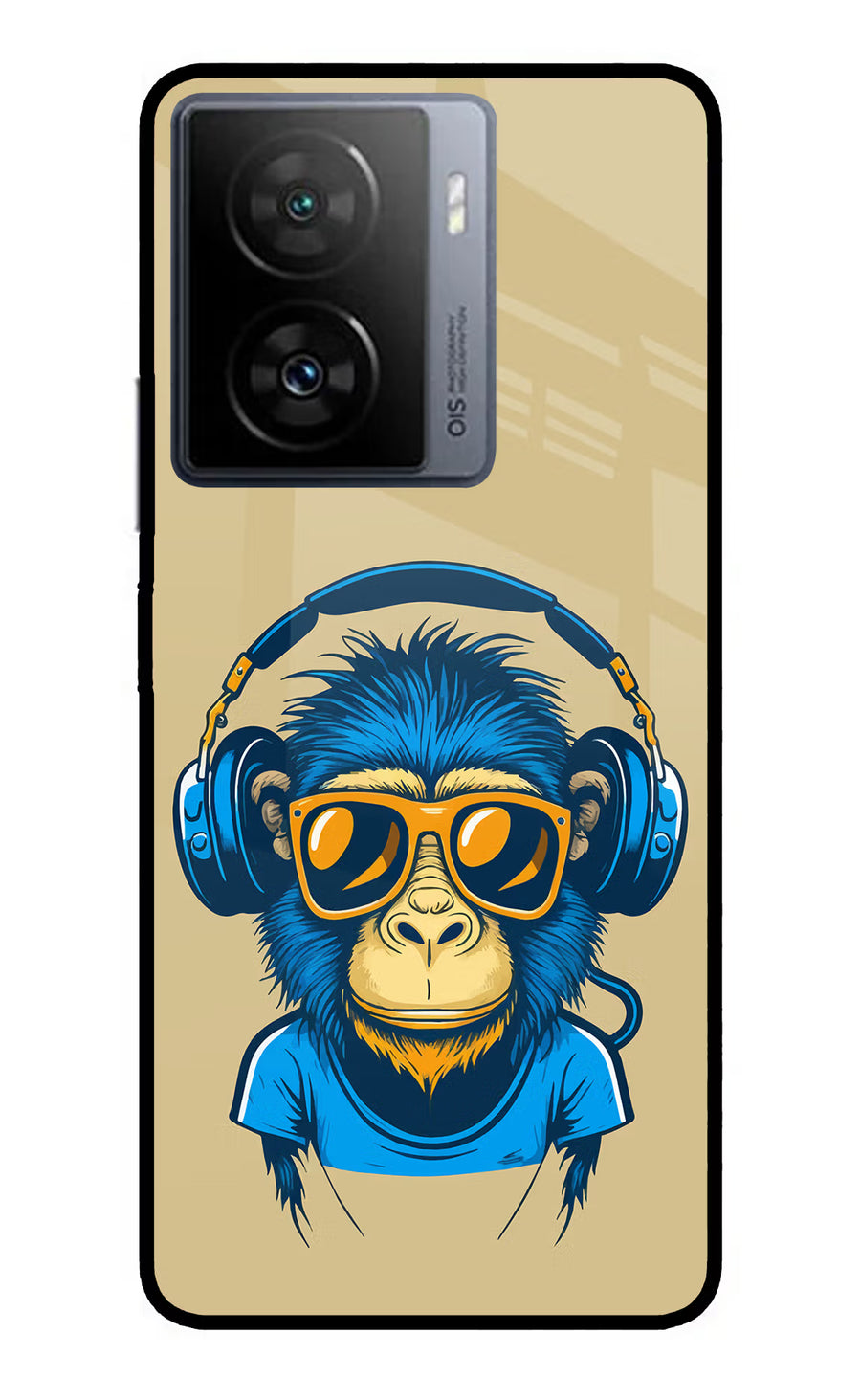 Monkey Headphone iQOO Z7 5G Back Cover, Metal case