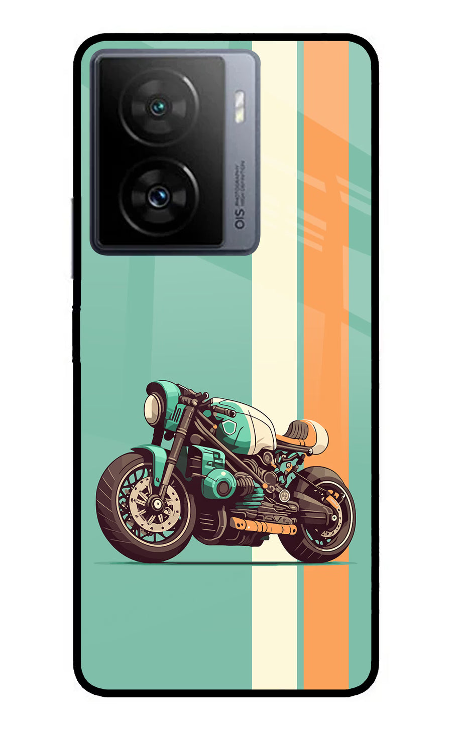 Striped Moto Drift iQOO Z7 5G Back Cover, Metal case