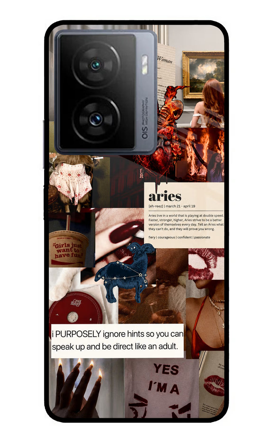 Zodiac Aries iQOO Z7 5G Back Cover, Metal case