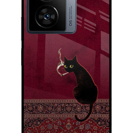 Midnight Cat iQOO Z7 5G Metal Case Back Cover by Casekaro