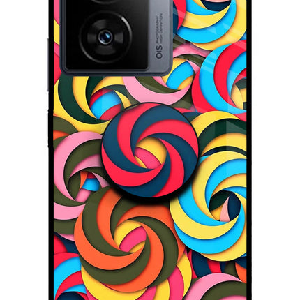 Spiral Pattern iQOO Z7 5G Pop Case by Casekaro