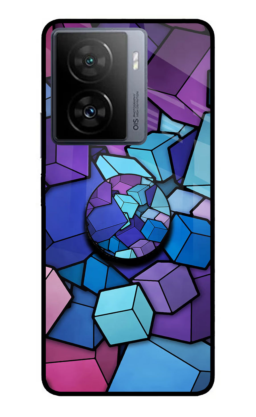 Cubic Abstract iQOO Z7 5G Pop Case, Metal case