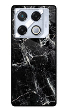 Black Marble Texture Infinix GT 20 Pro Metal Case Back Cover by Casekaro