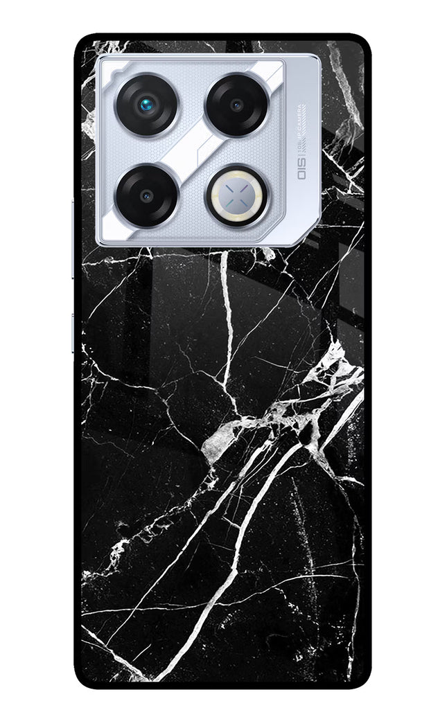 Black Marble Pattern Infinix GT 20 Pro Metal Case Back Cover by Casekaro