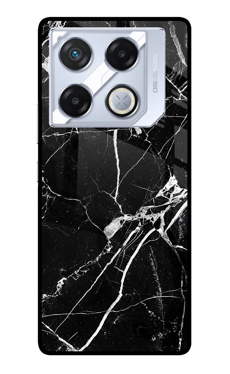 Black Marble Pattern Infinix GT 20 Pro Back Cover, Metal case