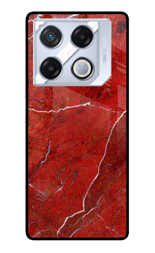 Red Marble Design Infinix GT 20 Pro Metal Case Back Cover by Casekaro