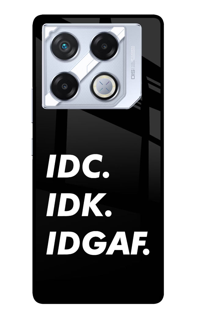 Idc Idk Idgaf Infinix GT 20 Pro Metal Case Back Cover by Casekaro