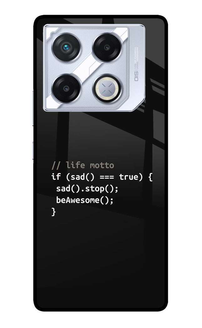 Life Motto Code Infinix GT 20 Pro Metal Case Back Cover by Casekaro