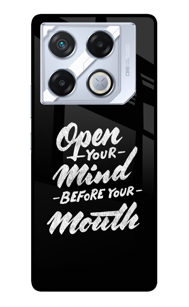Open Your Mind Before Your Mouth Infinix GT 20 Pro Metal Case Back Cover by Casekaro