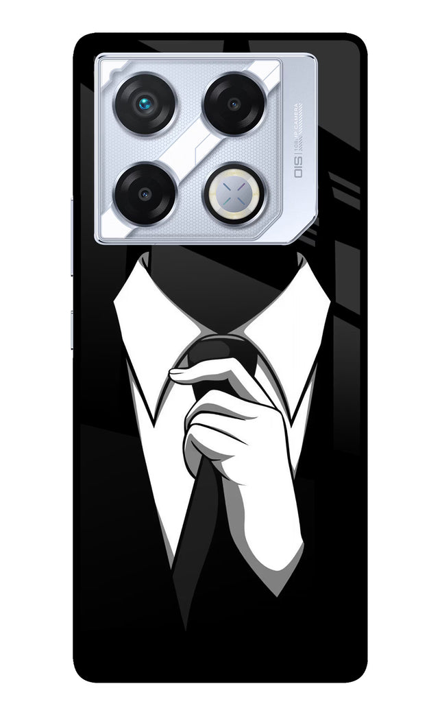 Black Tie Infinix GT 20 Pro Metal Case Back Cover by Casekaro