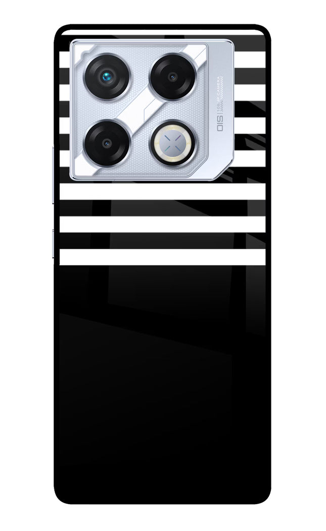 Black and White Print Infinix GT 20 Pro Metal Case Back Cover by Casekaro