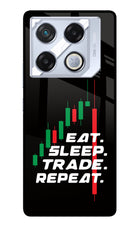 Eat Sleep Trade Repeat Infinix GT 20 Pro Metal Case Back Cover by Casekaro