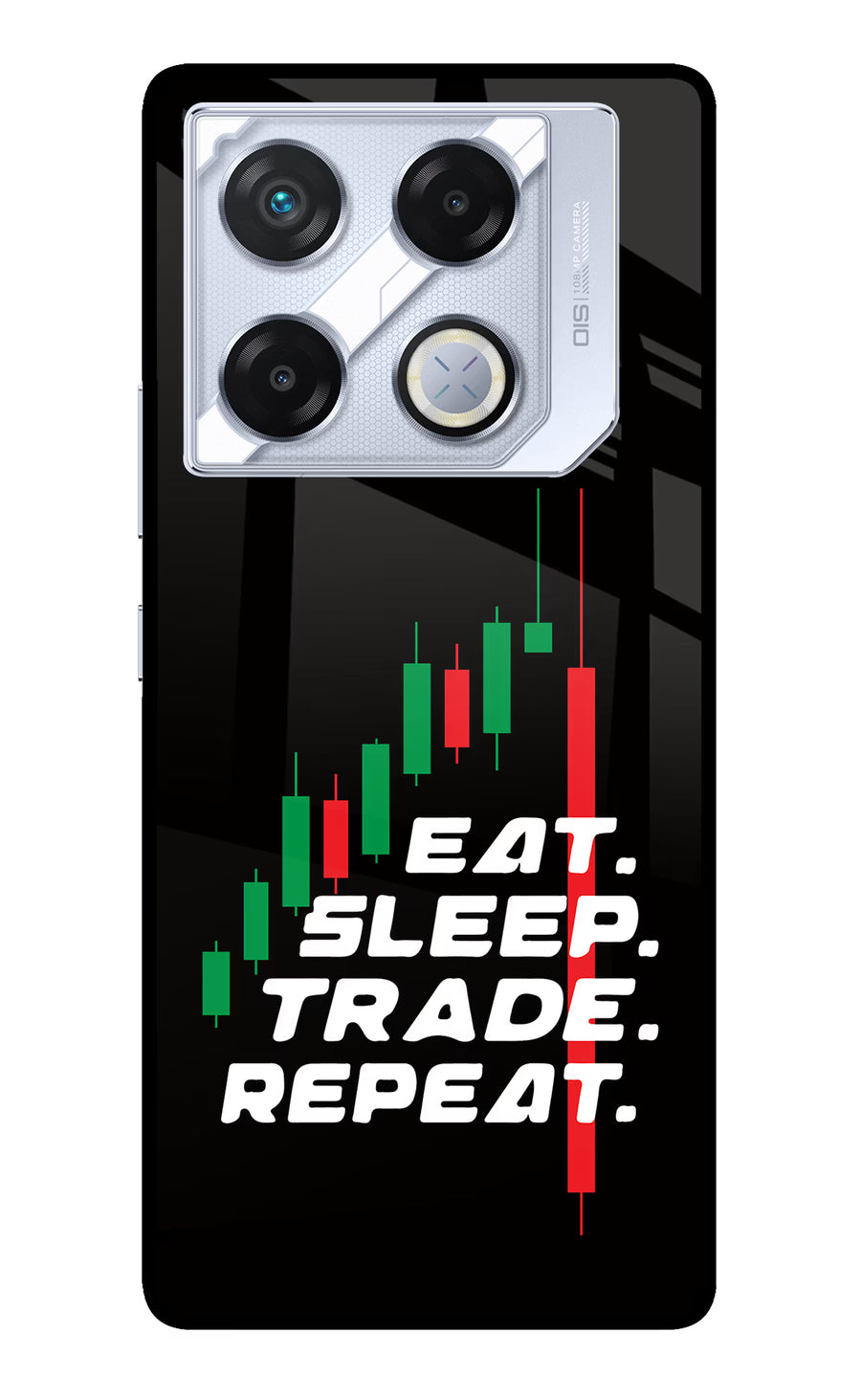 Eat Sleep Trade Repeat Infinix GT 20 Pro Back Cover, Metal case