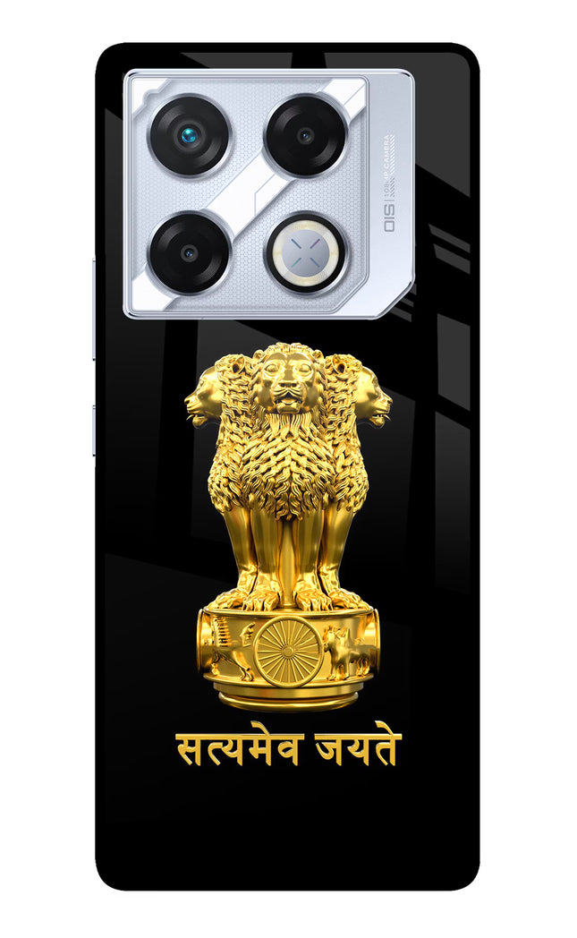 Satyamev Jayate Golden Infinix GT 20 Pro Metal Case Back Cover by Casekaro