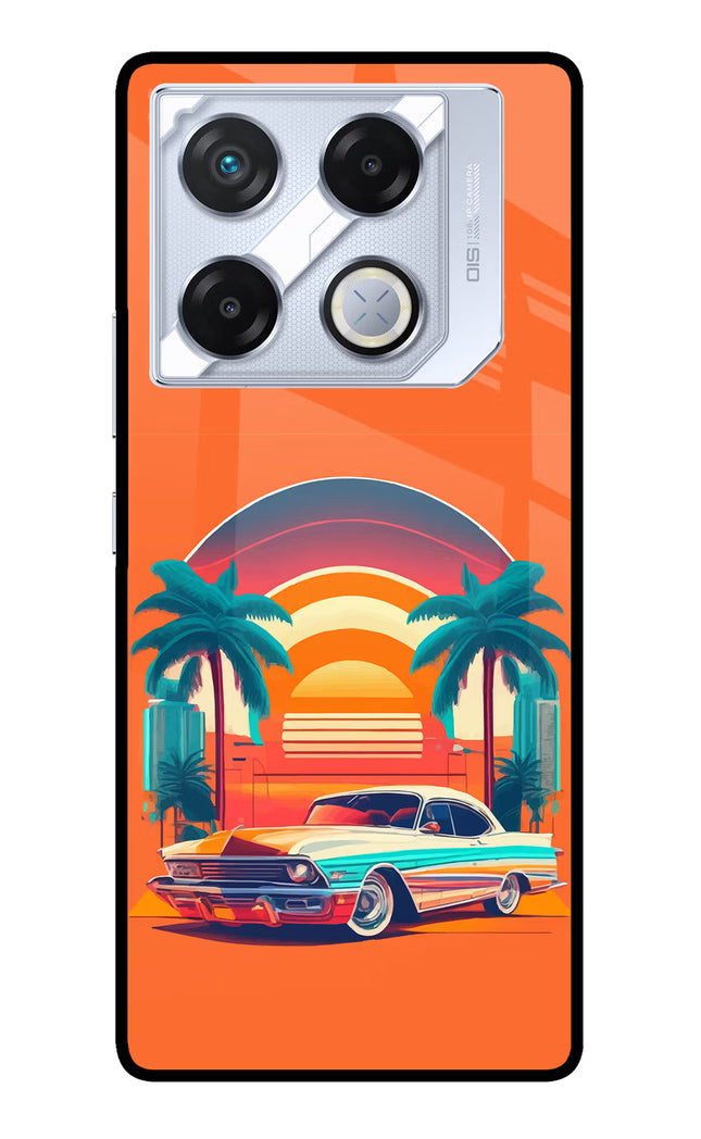 Palm Drive 80s Infinix GT 20 Pro Metal Case Back Cover by Casekaro