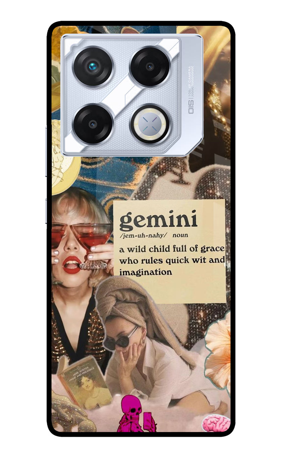Gemini Zodiac Infinix GT 20 Pro Back Cover, Metal case