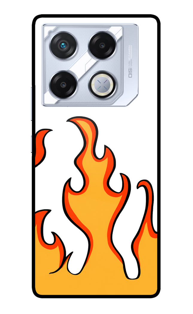 Fired Up – White Infinix GT 20 Pro Metal Case Back Cover by Casekaro