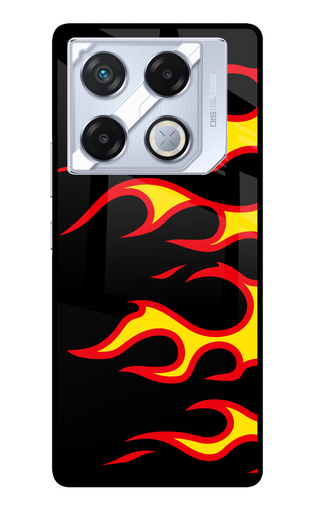 Side Sweep Flames Infinix GT 20 Pro Metal Case Back Cover by Casekaro