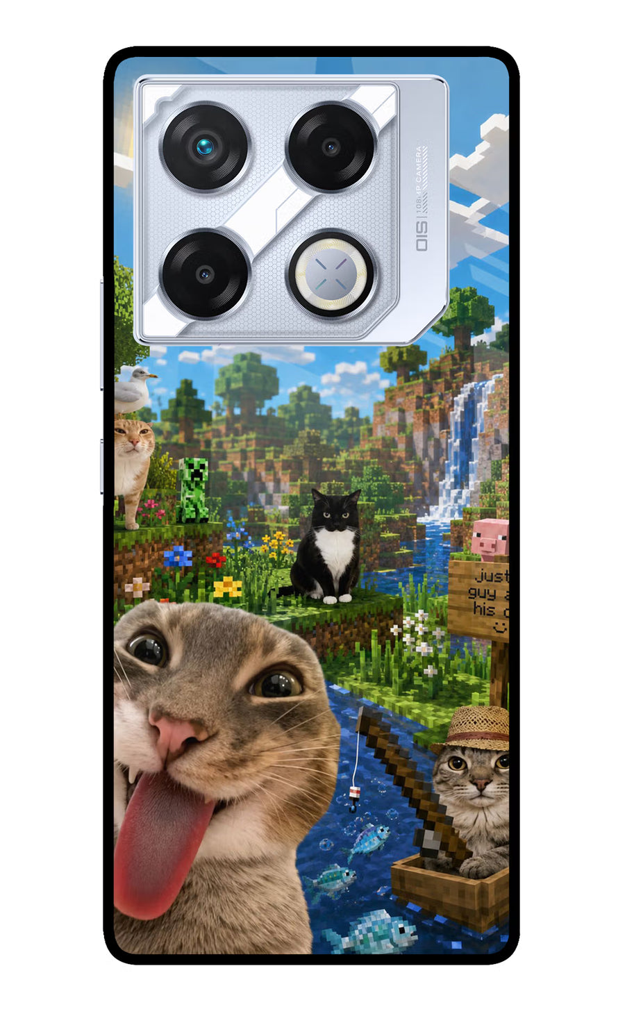 Minecraft Cat Chaos Infinix GT 20 Pro Back Cover, Metal case