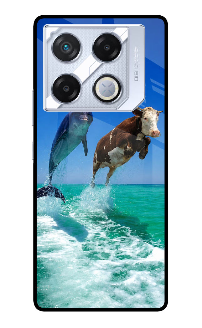 Dolphin vs Cow Infinix GT 20 Pro Metal Case Back Cover by Casekaro