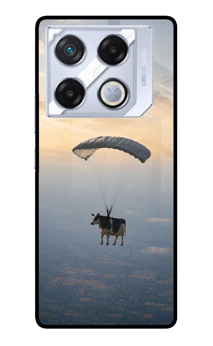 Skydiving Cow Infinix GT 20 Pro Back Cover, Metal case