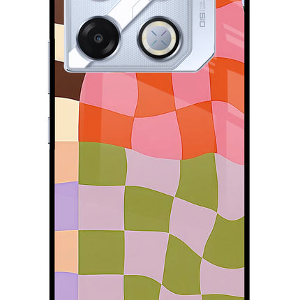 Wavy Grid Infinix GT 20 Pro Metal Case Back Cover by Casekaro