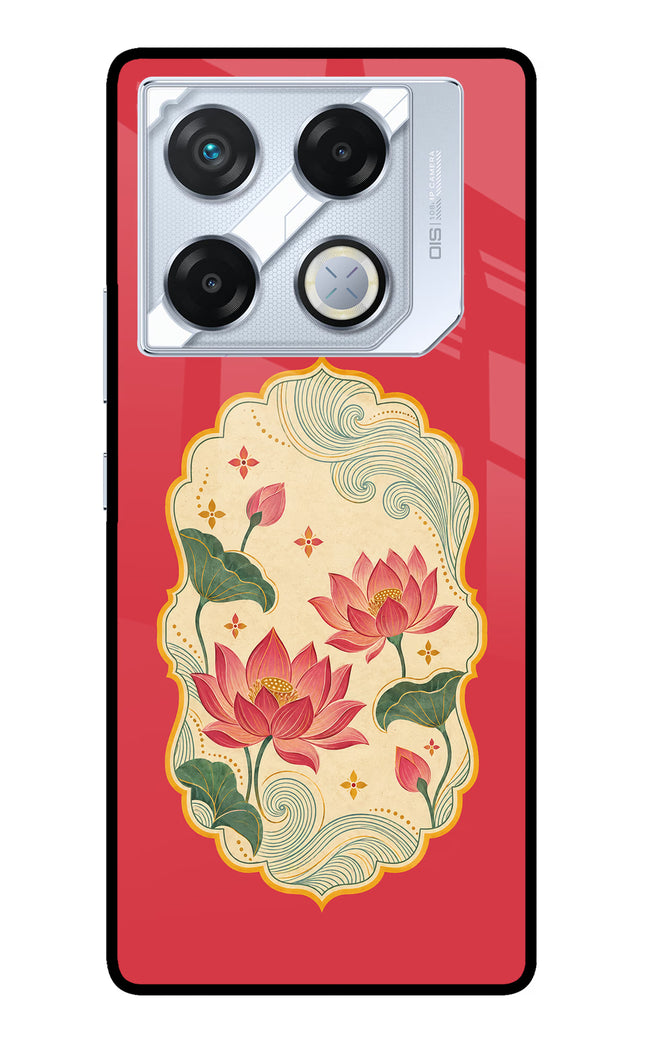 Pink Lotus Infinix GT 20 Pro Metal Case Back Cover by Casekaro