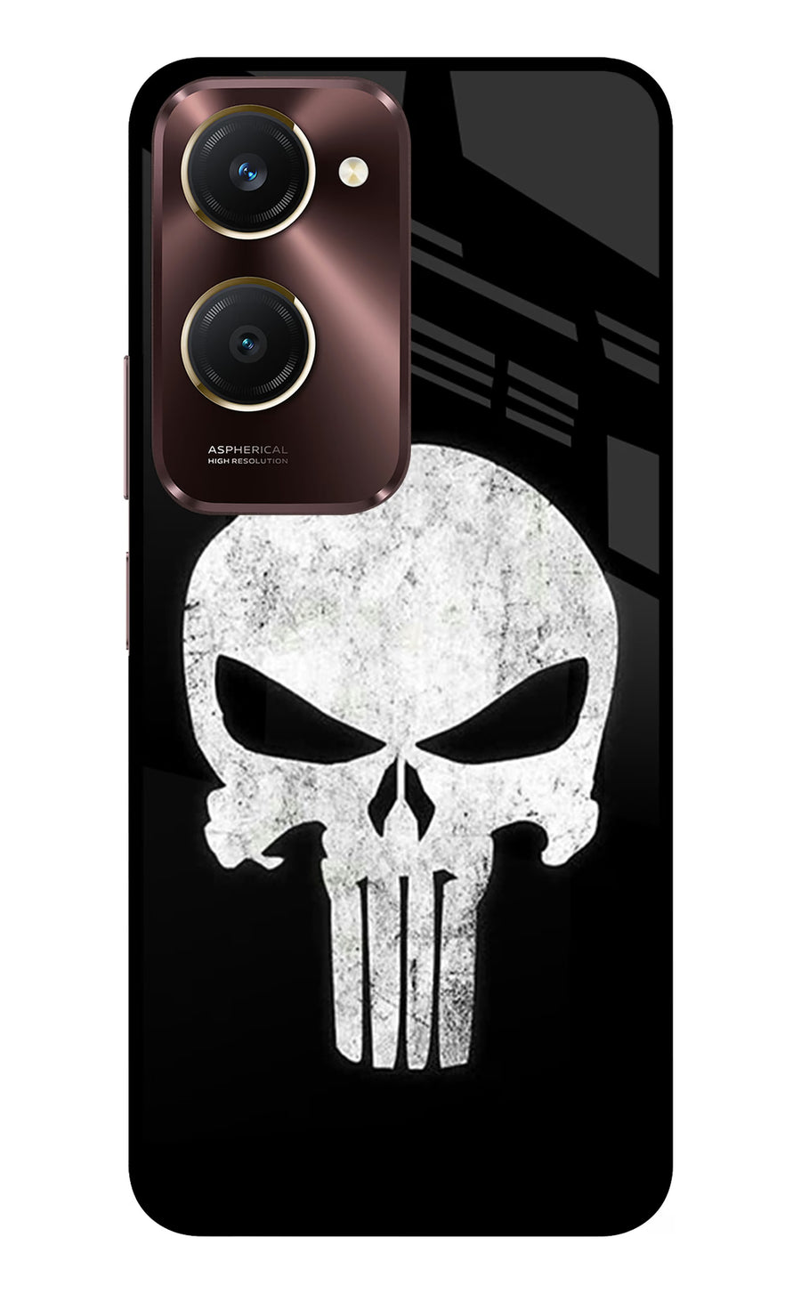 Punisher Skull Vivo Y28e 5G Back Cover, Metal case