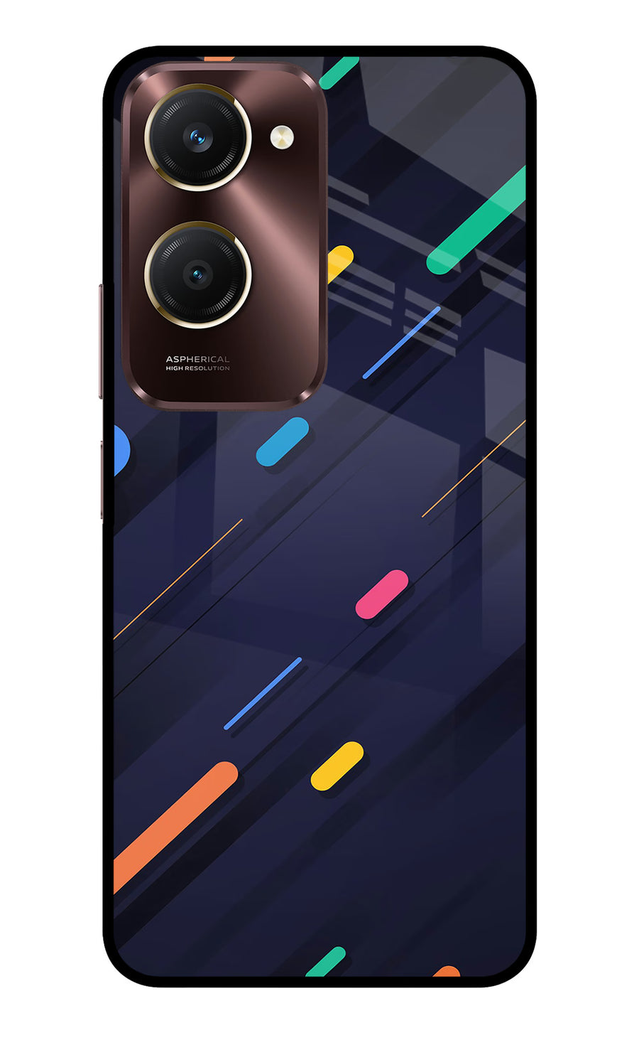 Abstract Design Vivo Y28e 5G Back Cover, Metal case