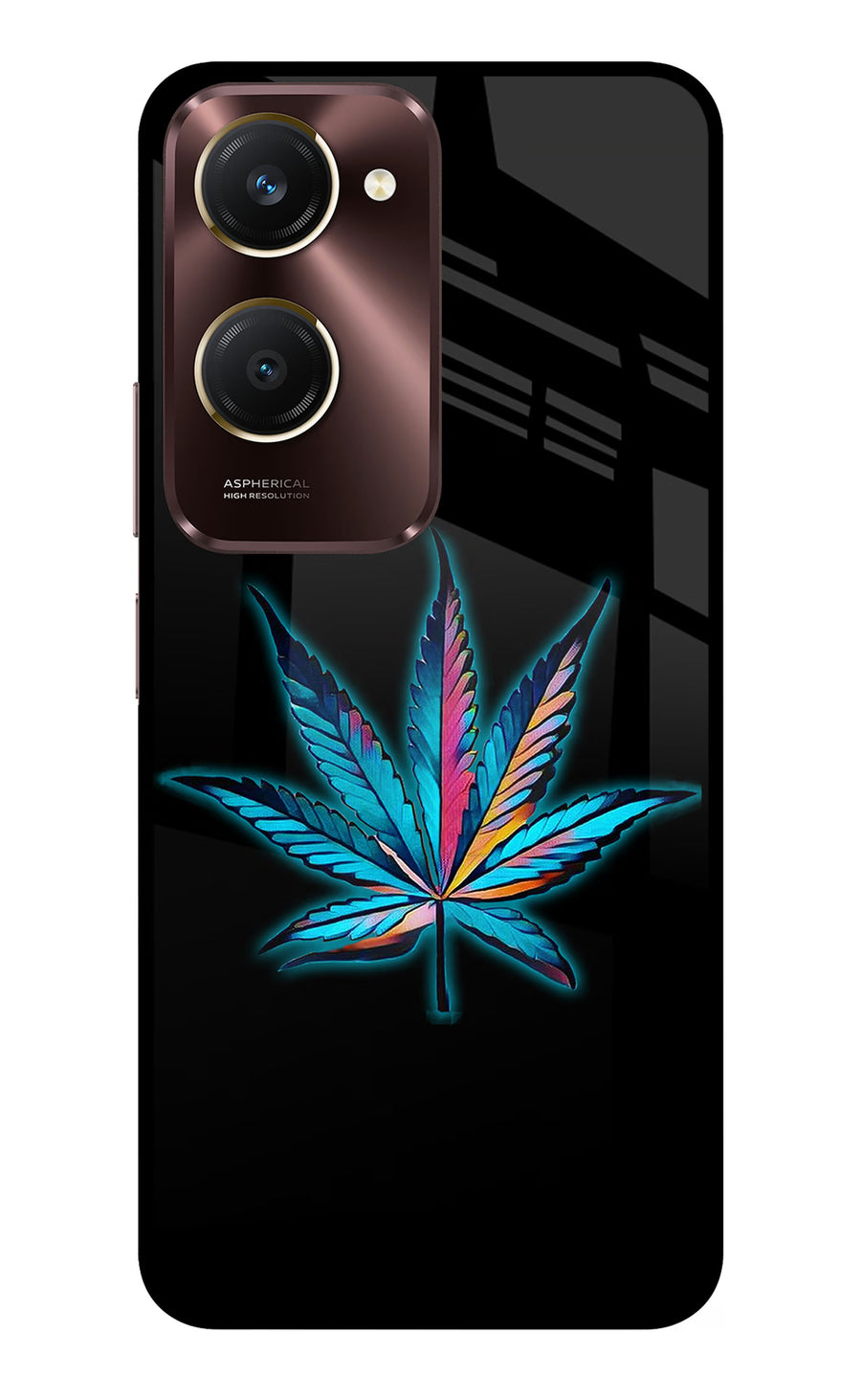 Weed Vivo Y28e 5G Back Cover, Metal case