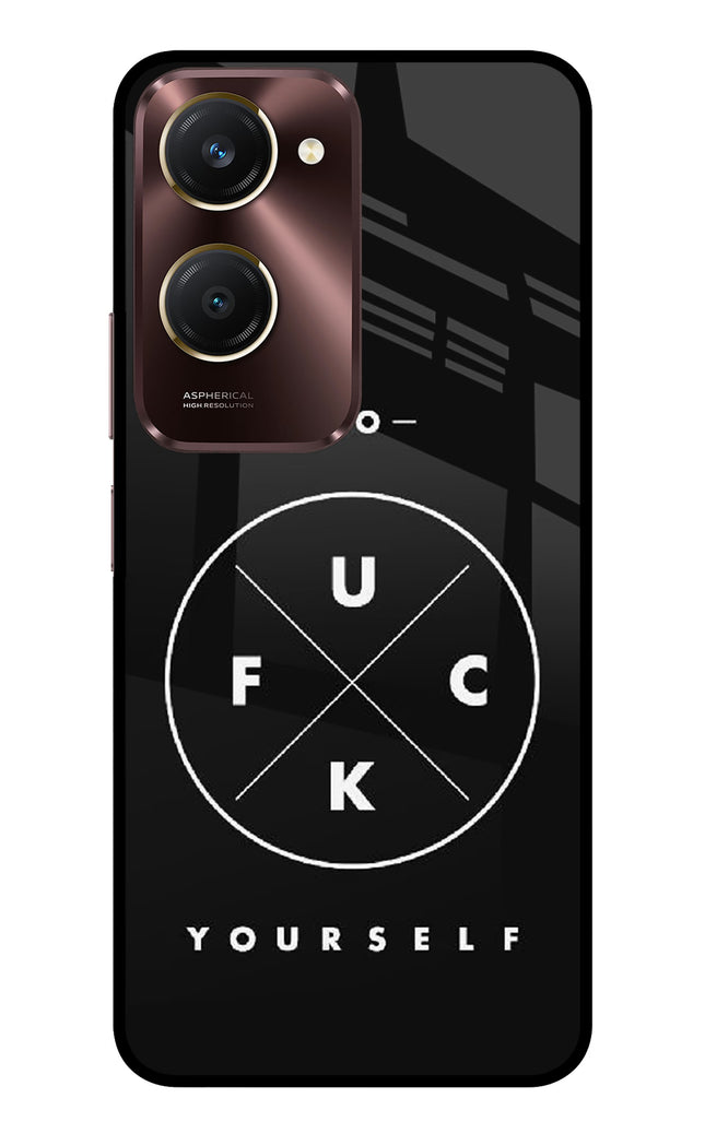 Go Fuck Yourself Vivo Y28e 5G Metal Case Back Cover by Casekaro