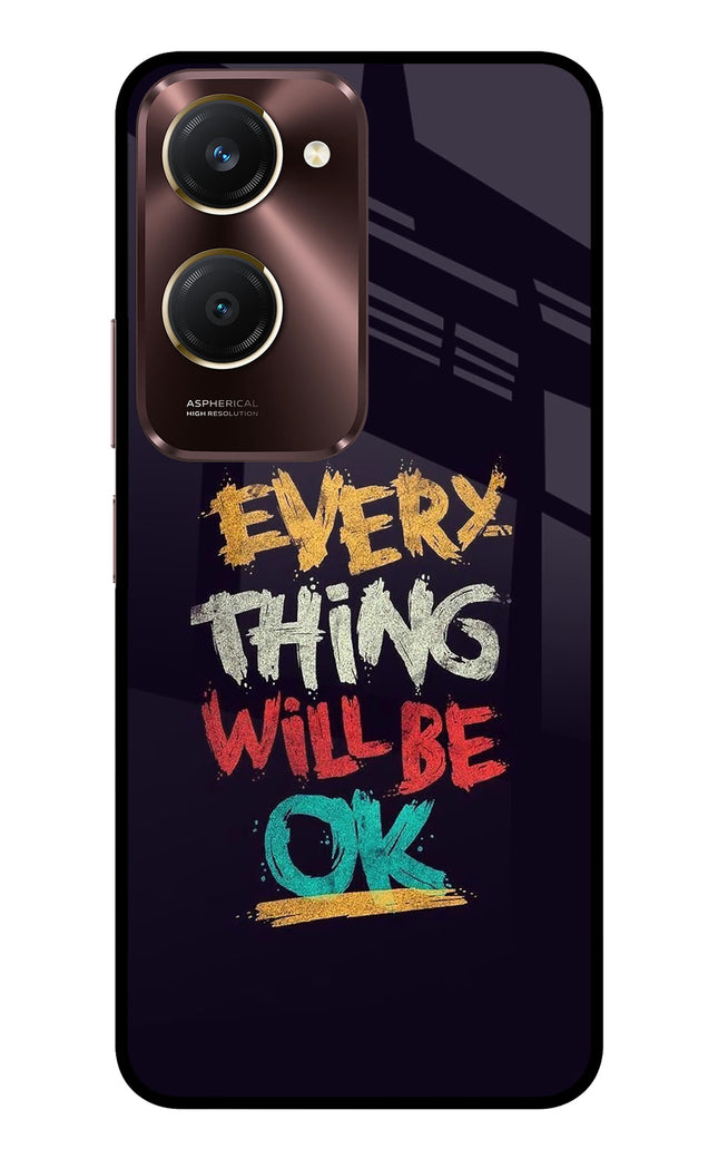 Everything Will Be Ok Vivo Y28e 5G Metal Case Back Cover by Casekaro