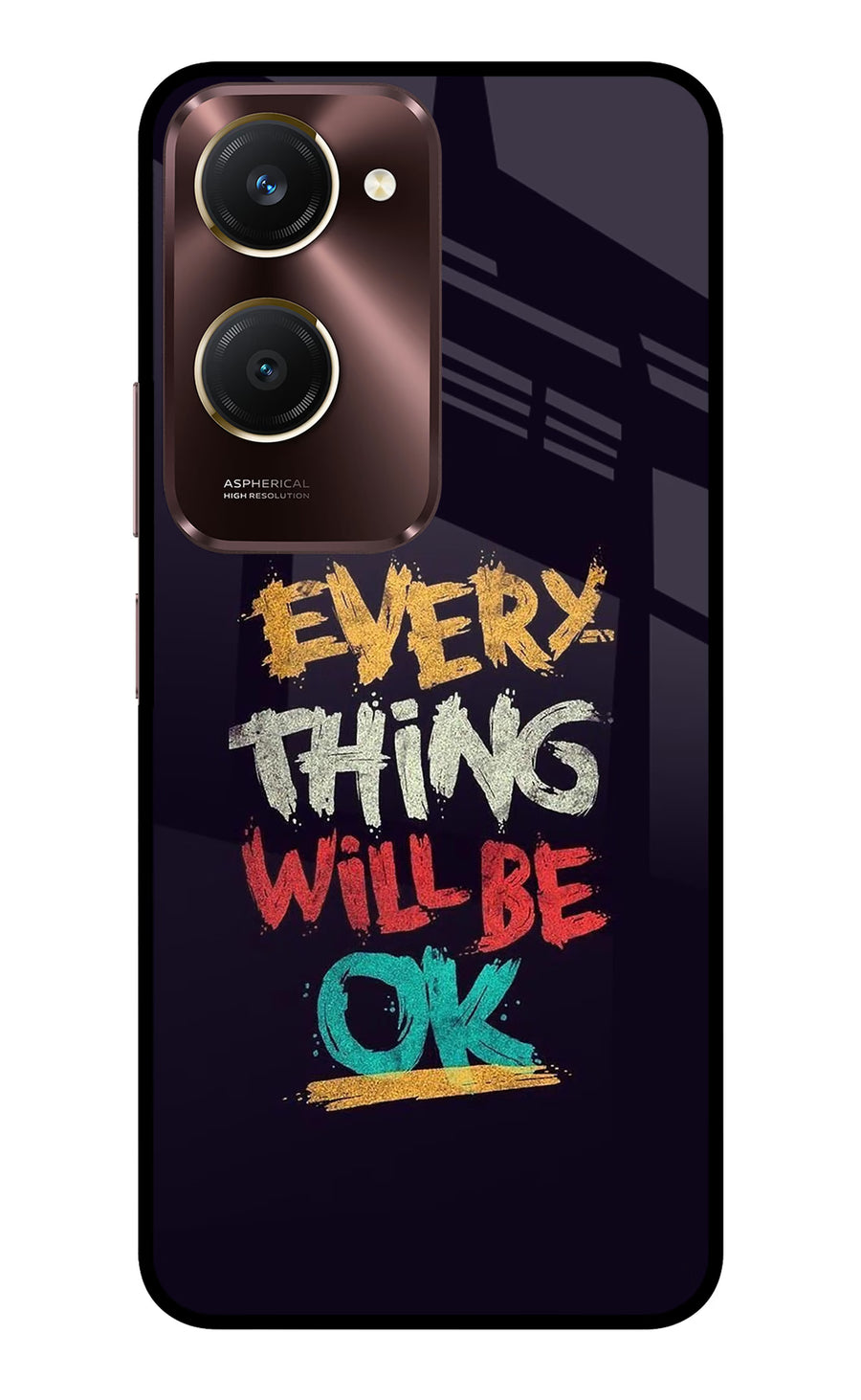 Everything Will Be Ok Vivo Y28e 5G Back Cover, Metal case