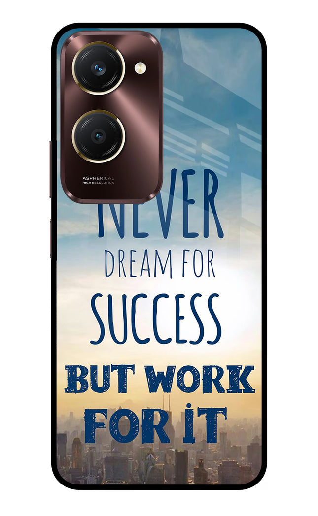 Never Dream For Success But Work For It Vivo Y28e 5G Metal Case Back Cover by Casekaro