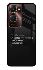 Life Motto Code Vivo Y28e 5G Metal Case Back Cover by Casekaro