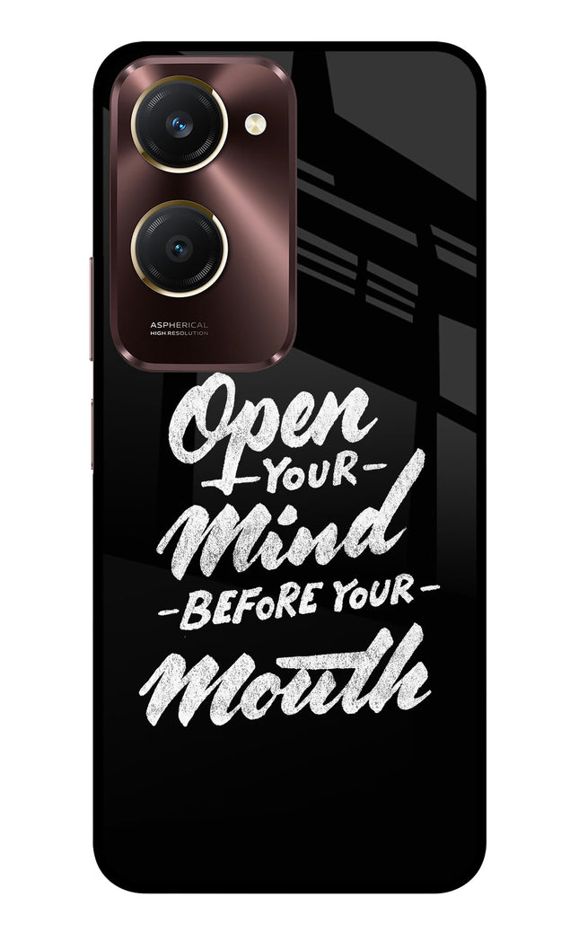 Open Your Mind Before Your Mouth Vivo Y28e 5G Metal Case Back Cover by Casekaro