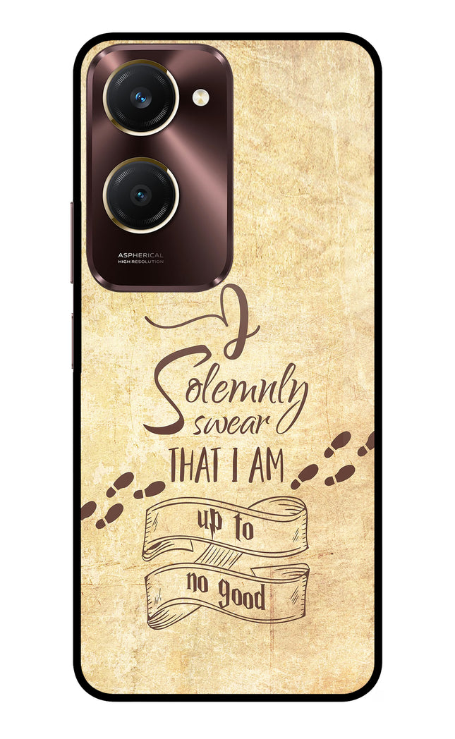 I Solemnly swear that i up to no good Vivo Y28e 5G Metal Case Back Cover by Casekaro