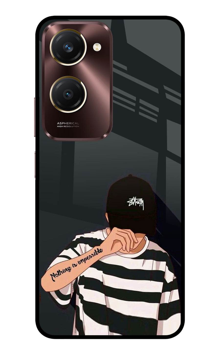 Aesthetic Boy Vivo Y28e 5G Back Cover, Metal case