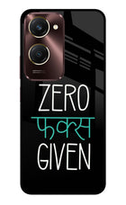 Zero Fucks Given Vivo Y28e 5G Metal Case Back Cover by Casekaro