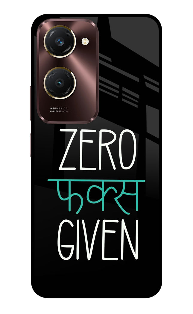 Zero Fucks Given Vivo Y28e 5G Metal Case Back Cover by Casekaro